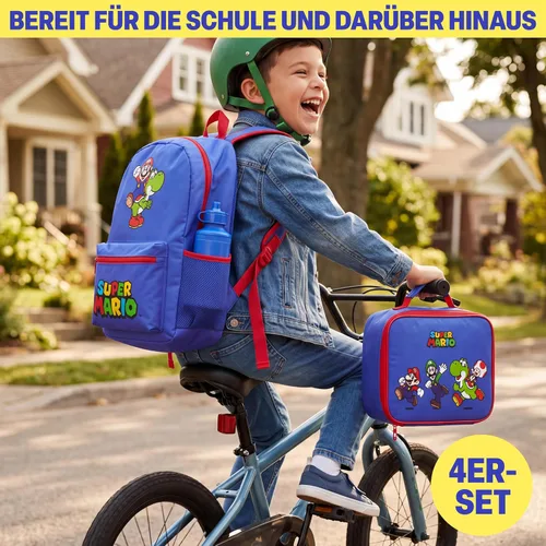 Vista 5 de Get Trend Super Mario Boys Backpack 4 Piece Set