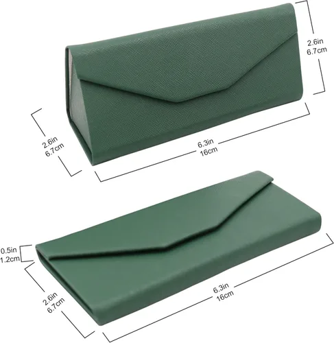Vista 137 de Real Sic Funda para lentes de sol para hombres y mujeres, soporte magnético plegable para lentes de sol, inspirado en el color sólido