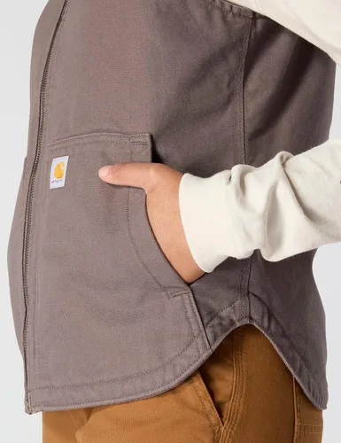 Vista 5 de Carhartt Chaleco con capucha de pato lavado para mujer