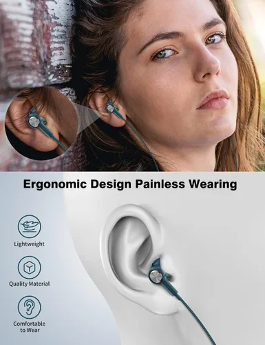 Vista 2 de Auriculares con cable para auriculares Apple USB C para iPhone 17 Pro 17e USBC - Auriculares con cable tipo C enchufables con micrófono y funda