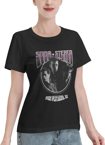 Vista 2 de Soda - Camiseta de verano para mujer, estilo casual, de manga corta