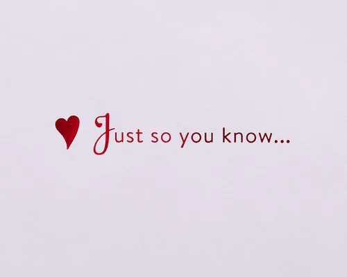 Vista 3 de Papyrus Tarjeta romántica del día de San Valentín (Just So You Know)