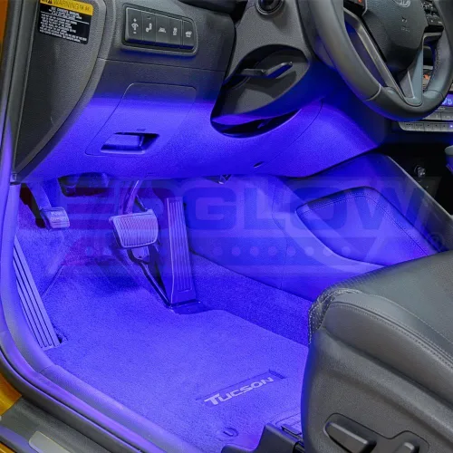 Vista 4 de LEDglow, Kit de 4 Piezas de Iluminación LED para Debajo del Tablero, Color Único Azul