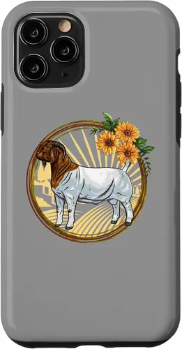 Vista 10 de Funda con borde de girasol para iPhone 15 Meat Goat Boer Buck
