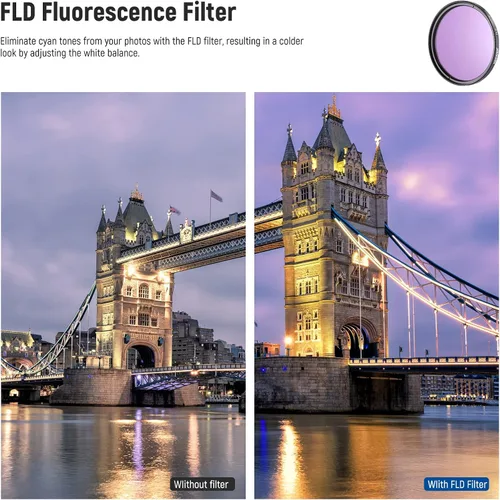 Vista 2 de Neewer® Kit completo de accesorios de filtro de lente de 2.638 in para lentes con 2.638 in Tamaño del filtro: Juego de filtros UV CPL FLD + Juego