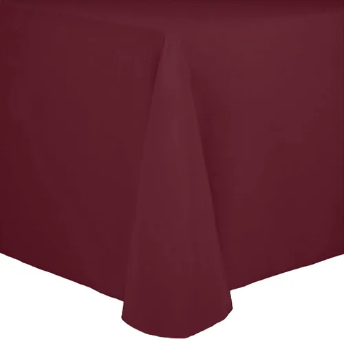 Vista 12 de Ultimate Textile Cotton-Feel - Mantel ovalado de poliéster hilado resistente a las manchas y a las arrugas, lavable a máquina, color berenjena, 1