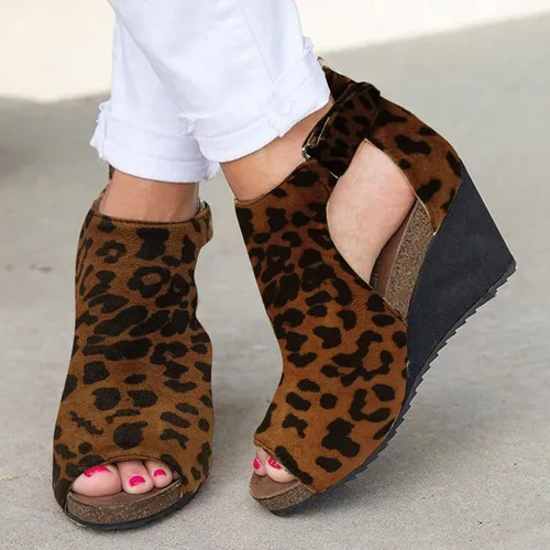 Vista 2 de Summer Sandals for Women Ladies Fashion Solid Wedges Casual Roman Shoes Sandalsias con tachuelas para mujer