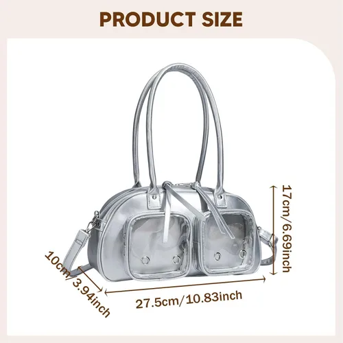 Vista 5 de Women Shoulder Bag Elegant Large Capacity Zipper Closure Ladies Shoulder Purse