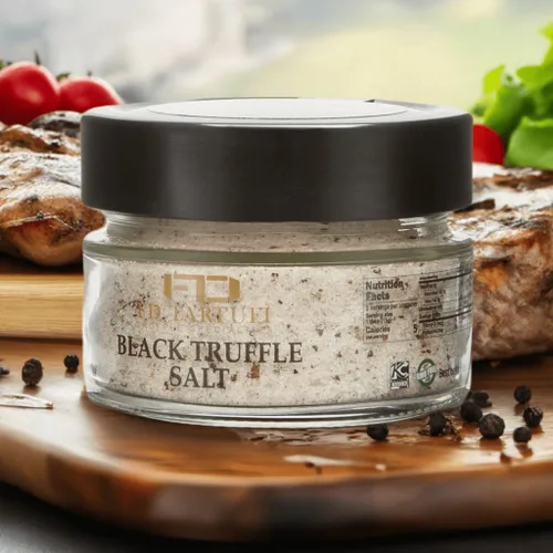 Vista 2 de FD TARTUFI - Sal de trufa negra (4.23 oz) 4.23 oz Sal marina natural gruesa y fina sin OMG Hecho en Italia kosher trufas