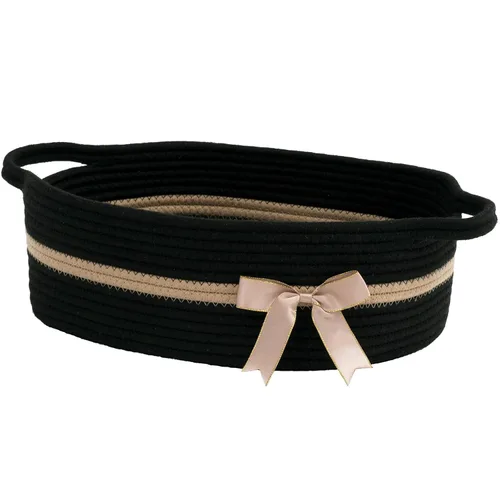 Vista 10 de CHICVITA Cesta de almacenamiento para regalos, bonitas cestas de cuerda de algodón para guardería, pequeña cesta de regalo con asas, cestas tejidas