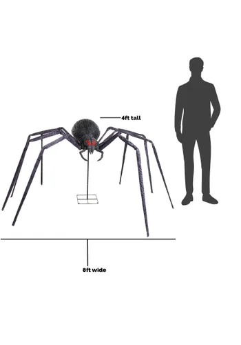 Vista 2 de Leggs la Araña Gigante de 2.7 m para Decoración de Halloween Multicolor