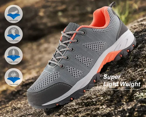 Vista 5 de JABASIC Women Hiking Shoes Breathable Mesh Athletic Outdoor Sneakers