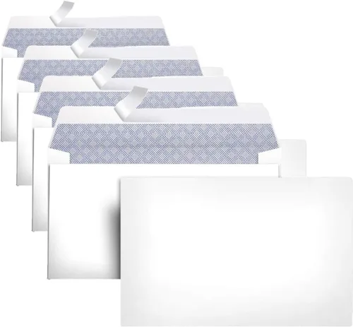 Vista 3 de Amazon Basics Sobres de correo autosellables de seguridad, blanco, 6 3/4, paquete de 100
