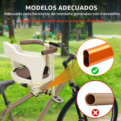 Vista 6 de Kid's Bike seat Front Child Carrier Bike Chair for Bicycle Kids seat for Children 2~4 Years,Weight 55 lbs blanco roto montado en el frente