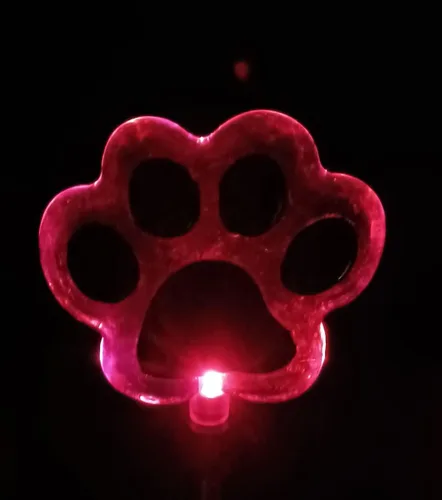 Vista 5 de Starry Illuminate - Juego de 2 luces solares de estaca para jardín, estilo cambiante de color (pata de perro)