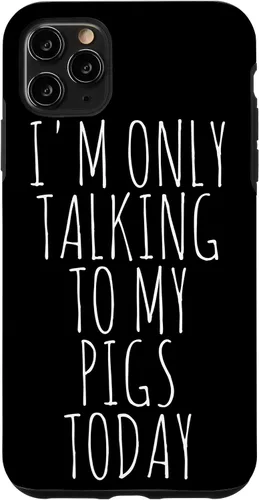 Vista 11 de iPhone 14 I'm Only Talking To My Pigs Today Case