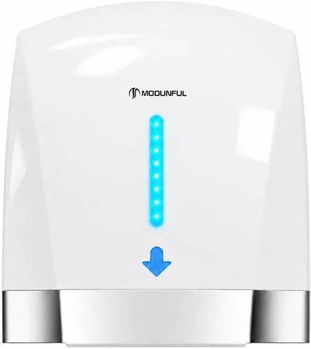 Vista 14 de modunful Secadores de manos compactos para baños domésticos: secador de manos Turbo Power con enchufe de 110V, flujo de aire dual, D5 Ease Pure