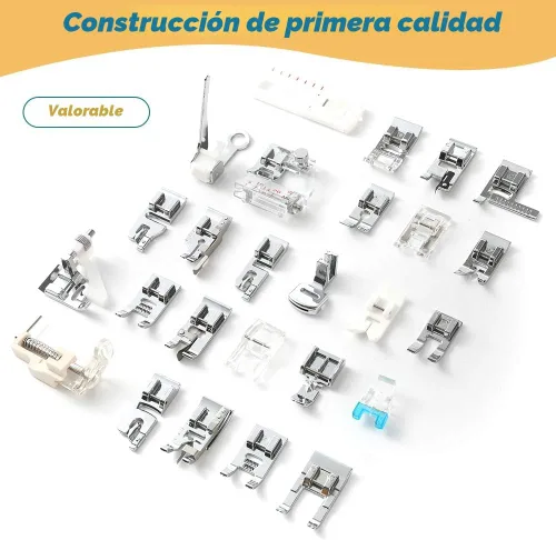 Vista 5 de Aiskaer Juego de 48 pies prensatelas para máquina de coser para hermano, Babylock, cantante, Janome, Elna, Toyota, nuevo hogar, simplicidad, Kenmore