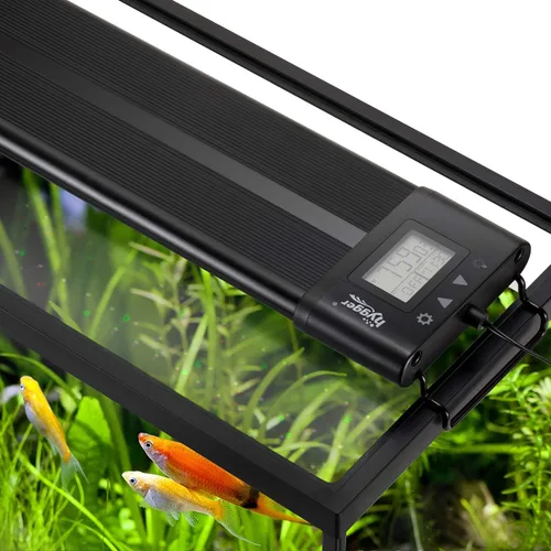 Vista 8 de hygger Luz LED de encendido y apagado automático para acuario de 12 a 17 pulgadas, regulable, 7 colores, espectro completo, para tanque de agua