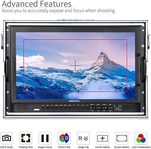 Vista 3 de P173-9HSD-CO 17,3 pulgadas de transporte en el monitor del director de producción de difusión con 3G SDI HDMI YPbPr entrada y salida Diseño