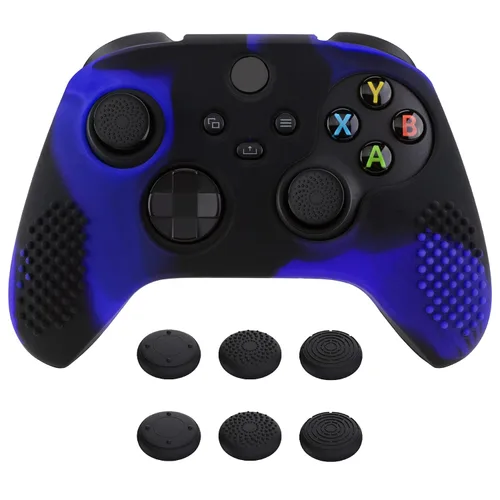 Vista 18 de eXtremeRate PlayVital Aqua Green 3D Studded Edition Anti-slip Silicone Cover Skin for Xbox Series X/S Controller, Soft Rubber Case Protector for