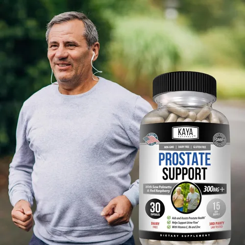Vista 8 de Kaya Naturals Soporte de próstata Saw Palmetto, potente bloqueador de DHT para el crecimiento del cabello, promueve el sueño, reduce la micción