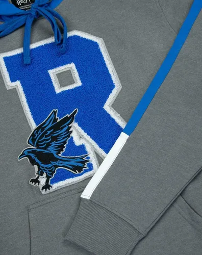 Vista 7 de Harry Potter Hogwarts Ravenclaw R Patch Logo Premium HoodyHoodie Black