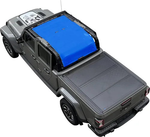 Vista 13 de Shadeidea - Parasol para capota de automóvil, parte delantera, funda de malla de color azul, bloqueador ultravioleta con bolsa de transporte