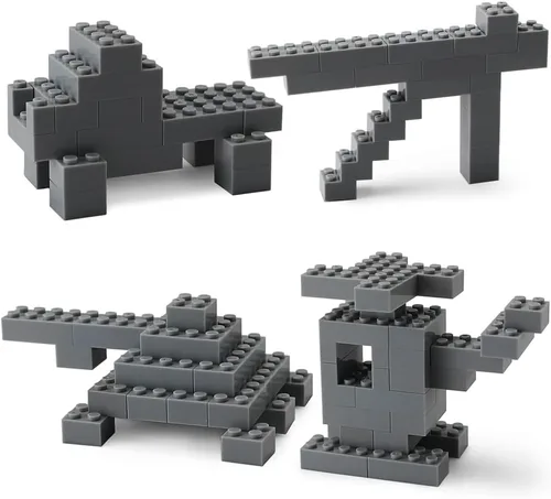 Vista 6 de Juego de 260 piezas de ladrillos a granel de ladrillos de construcción creativos básicos, piezas de accesorios de juguete, compatibles