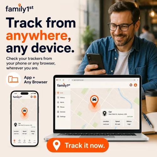 Vista 8 de Family1st Paquete compacto de rastreador GPS para vehículos, activos de automóviles y niños, seguimiento en tiempo real con aplicación, dispositivo