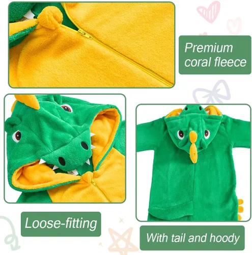 Vista 2 de Disfraz de animal para niños, ropa para el hogar, Halloween, cosplay, invierno, disfraz de una pieza