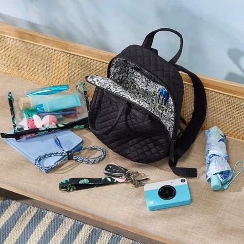 Vista 6 de Vera Bradley Mini mochila Totepack de algodón para mujer