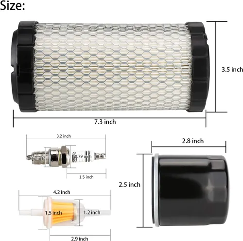 Vista 6 de 10L0L Kit de afinación para carrito de golf EZGO RXV 2008 en adelante y TXT 2010 en adelante con motor Kawasaki, filtro de aceite de combustible