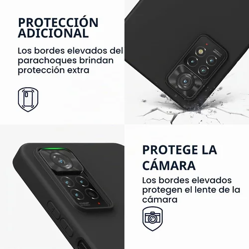 Vista 3 de kwmobile - Funda compatible con Xiaomi Redmi Note 11 Pro/Note 11 Pro (5G) / Note 12 Pro (4G), funda protectora de silicona TPU suave y delgada