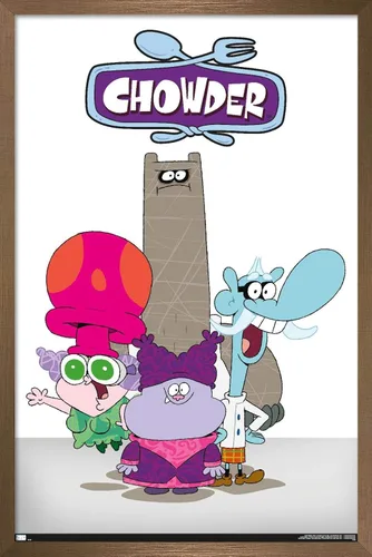 Vista 14 de Trends International Chowder - Póster de pared grupal, 22.4 pulgadas de largo x 14.7 pulgadas, versión enmarcada en madera de granero Versión