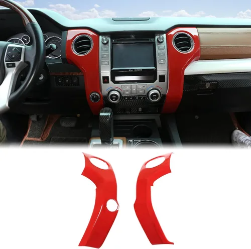 Vista 11 de Cubierta de salida de aire para consola central de automóvil, compatible con Toyota Tundra 2014-2021, consola central, panel de aire acondicionado