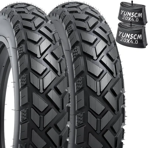 Vista 11 de Heavy Duty 20x4.0 Fat E-Bike Tire, High-Performance 20X4/102-406 Compatible with 20 x 4.0 Electric Bike, MTB, Mountain, All-Terrain Directional