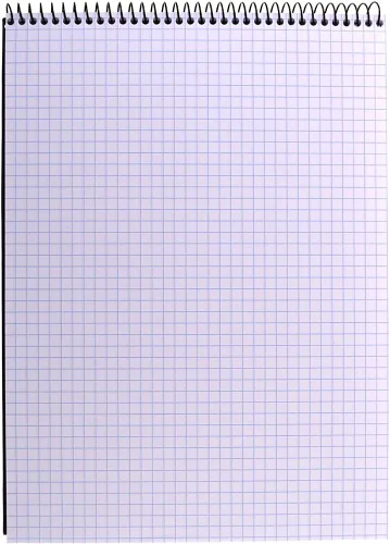 Vista 4 de Silverpoint - Bloc de alambre superior, respaldo resistente, regla cuadriculada, 8.5 x 11.75 pulgadas, 70 hojas, cubierta protectora, azul/negro