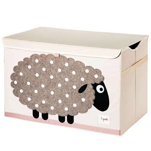 Vista 8 de Cajón de juguetes 3 Sprouts, Oso negro Lid and handles, Collapsible bin trunk or basket, Boys and girls playroom, Nursery storage, Large toy and