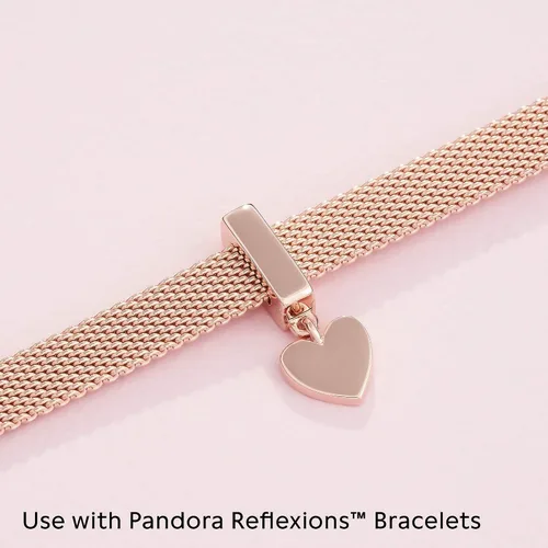 Vista 4 de PANDORA Joyas Reflexions Colgante Corazón Clip Charm, Metal Silicona, no aplica