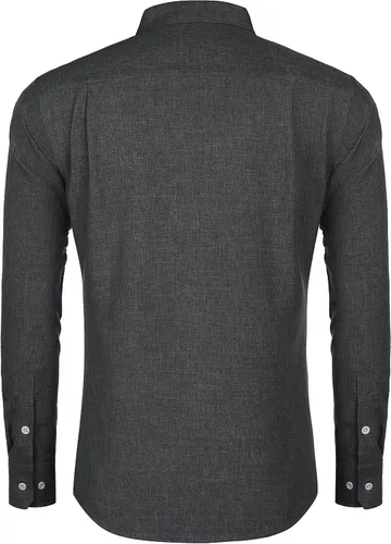 Vista 4 de COOFANDY Camisa casual con botones para hombre, camisa de cambray de lino de manga larga