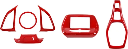 Vista 9 de RAZPOY Kit de molduras interiores para Camaro, 6 piezas de panel de cambio de marchas, pantalla de navegación, cubierta de radio compatible