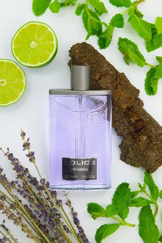 Vista 4 de Original By Police - Fragancia para hombres - Aroma Fougere - Se abre con notas de bergamota, naranja sanguina y flor de manzano, lavanda, romero