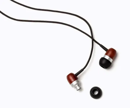 Vista 3 de Auriculares de madera sinfónicos de alta calidad con cable (conector de 0.1 in) sonido de graves profundos, sonido 3D, control de volumen
