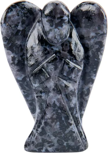 Vista 19 de Anaya Agate Estatua de ángel de amazonita, hermoso ángel de la guarda de 2 pulgadas, ángel de cristal natural, dijes de ángel tallados a mano
