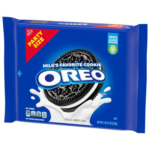 Vista 16 de OREO Galletas sándwich de chocolate, tamaño fiesta, paquetes de 8-25.5 onzas