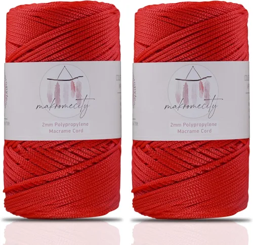 Vista 52 de Makromecity, Cordón de macramé de poliéster de 2 mm x 250 yardas (750 pies) Cordón de macramé de 2 mm de polipropileno para arte y manualidades