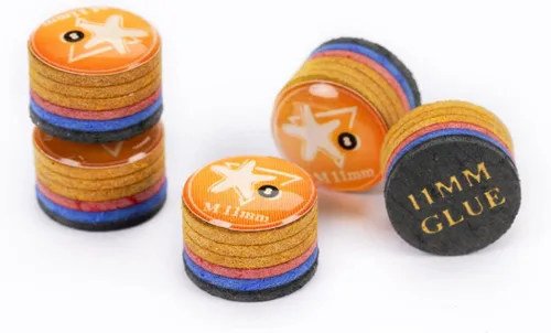 Vista 15 de CRICAL 5-Piece 6 Layer Billiard Cue Tips, Multi-Layer Pool Cue Tips Amarillo-0.551 in-M