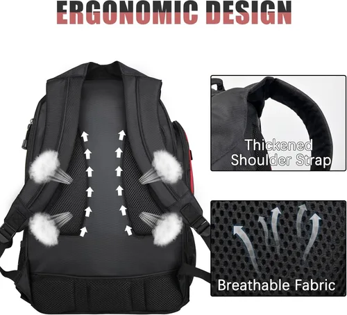 Vista 4 de WOLT Mochila ecuestre profesional para equitación, bolsa de equipo con soporte para casco y múltiples compartimentos