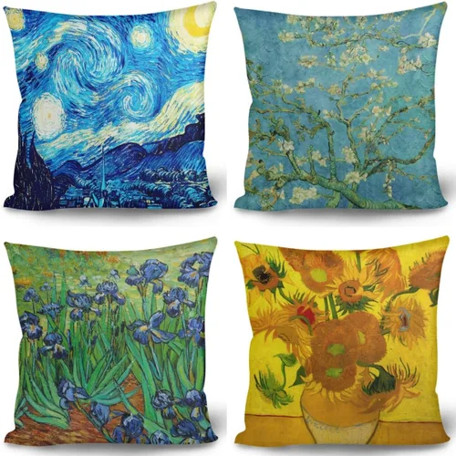 Vista 9 de GLUDEAR Juego de 4 fundas de almohada decorativas de 18 x 18 pulgadas, fundas modernas para dormitorio, sofá, sala de estar, decoración del hogar